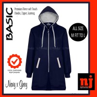 Original Hijacket Basic Navy x Grey Jaket Wanita Muslimah Hijabers
