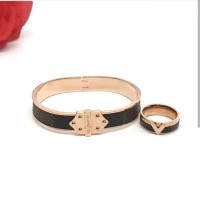 Gelang set Cincin Lv Damier Q76 Kualitas premium Bisa Belik