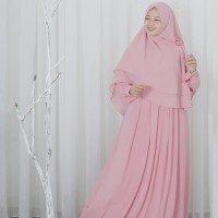 hijab alila gamis neo alexandria soft pink ceruti new qisara furing