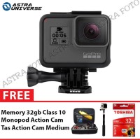GoPro Hero 5 Black Edition Free Tongsis Memory 32gb Tas Medium