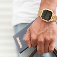 Jam Tangan Pria Wanita Kotak Digital Nixon RERUN All Gold BEST SELLER