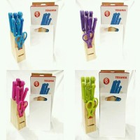Pisau Set Texania 8Pcs Knif Set 8 pcs Pisau Dapur Talenan