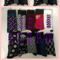 kaos kaki pria panjang skater motif distro old school catur donuts pie