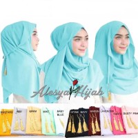 jilbab instan tali rumbai kerudung praktis langsung pakai