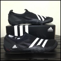 TERBARU - SEPATU OUTDOOR ADIDAS CLIMACOOL JAWPAW SLIP ON BLACK WHITE