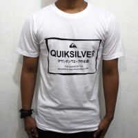 Baju kaos distro bandung murah QUIKSILVER putih/white