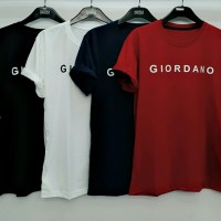 kaos unisex Giordano Bahan katun dua ukuran M(ld94-98cm) L(ld100-104c