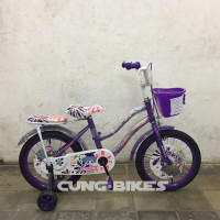 SEPEDA ANAK PEREMPUAN MINI ASAGI UKURAN 16