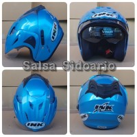 Helm INK CX Model T1 Double Visor grade ori - Ice Blue
