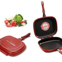 HappyCall Jumbo 32 Cm Ori Double Pan Panci Wajan Happy Call Grillpan