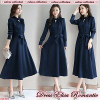 DRESS ELISA ROMANTIC -dres online terlaris -dres midi dres-fashion-LL