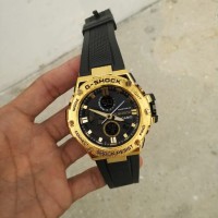 JAM TANGAN SPORTY BERKUALITAS ARS PRIA GSHOCK GST BBAA GUN METAL GOL