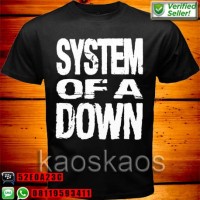 Kaos System Of A Down White Logo ukuran Anak No.0,1,2