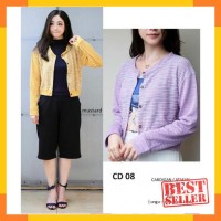 SECD08 - baju atasan sweater muslim cardigan cardi pastel wanita