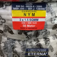 Jual DISKON KABEL ETERNA NYM 3x1 5 KABEL LISTRIK ETERNA NYM Limited