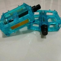 pedal sepeda mtb fixie balap lipat bening transparan warna bir Murah