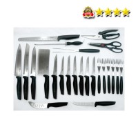 Oxone Pisau Dapur Set 24Pcs Stainless Steel Victory Knife Set OX-631