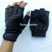 Jual Sarung Tangan Kulit Half Finger Type X Murah