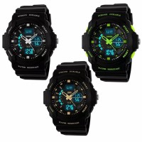 SKMEI VORTEX 0955 Jam Tangan Tahan Air Analog Digital Led, Jam Pria