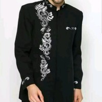 Best Baju Koko Pria Jefri - Pakaian Muslim Cowok Warna Hitam Putih -