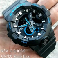 Best jam tangan pria Casio G-Shock GA700 list biru kw super
