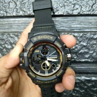 Best jam tangan sport casio G-Shock GA2000 hitam list gold kw super