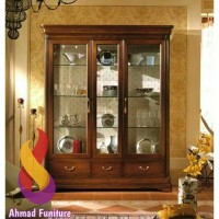Lemari Hias Kaca 3 Pintu Funiture Jepara