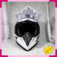 Helm cross JPX Helm SNI Helm Trabas Warna metalik pearl white