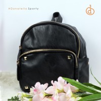 BACKPACK WANITA-DONATELLO ORIGINAL-TS215676 BLACK-TAS RANSEL SIMPLE