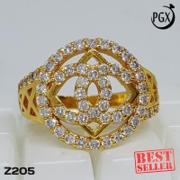 Z205 - Cincin Berlian Chanel KW - Set Perhiasan Imitasi Xuping Lapis