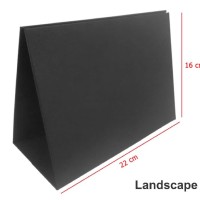 Tatakan | Kaki Kalender Meja Linen Hitam Ukuran 22 x 16 cm