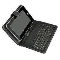 Leather Case Keyboard Sarung Tablet 7 Inch For Hp Colokan Micro Usb