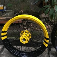 Sepaket Velg Motor Custome Supermoto Klx 150 - Dtracker Ring 17 Lebar