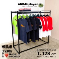 DISPLAY AND 005 GANTUNGAN BAJU GAWANG DISTRO BUTIK RAK Murah