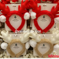 Miniso Christmas Hair Band Bando Rusa Santa Bando Natal