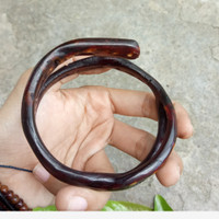 gelang akar bahar merah tembus cahaya ukuran kantoran bahan tebal