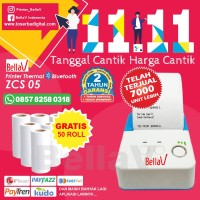 Printer Bluetooth support PAYTREN - ZCS05 Android plus 50 roll kertas