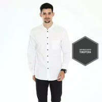 BAJU KEMEJA PANJANG KERAH KOKO MODERN POLOS PRIA TERLARIS