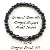 GELANG NATURAL HEMATITE - BADAR BESI NEMPEL MAGNET MODEL TASBIH