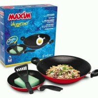 Wajan Teflon Maxim Set 2pcs DAN Spatula maxim vxxentino maspion