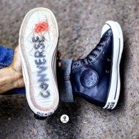 SEPATU SNEAKERS CONVERSE X JOHN VARVATOS HIGH LEATHER Black GRADE ORIG