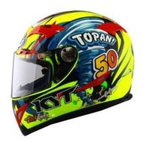 Helm Full Face KYT C5 Flat Visor Topan #50 Rep Limited Murah Original