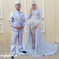 COUPLE BAJU PENGANTIN BABY BLUE CANTIK / SEPASANG KEBAYA PERNIKAHAN