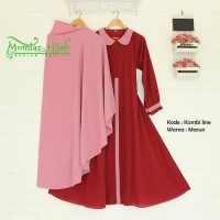 Gamis Modern KOMBI LINE SYARI ⤠hijab kekinian #Best seller