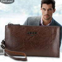 Tas tangan/Dompet pria impor JEEP BULUO (banyak slot, muat hp besar)