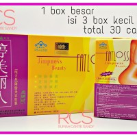 FATLOSS ~ FAT LOSS ~ Pelangsing ~ Slimming Herbal ~ ISI 3 BOX Kecil (30 pcs) ~ 3 Dimensi