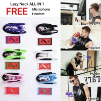 RISKI ELEKTRIK LAZY NECK ALL IN 1 TONGSIS HOLDER MICROPHONE HEADSET