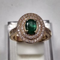Cincin Lady Batu Permata Zamrud Colombia Asli - KBP 563