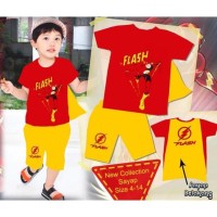 Murah Baju Setelan Anak Laki Cowok London Kids Lk Kaos The Flash Merah
