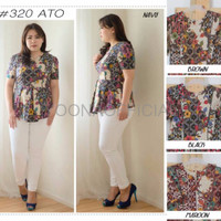 Baju Cewek Murah JUMBO BATIK 320 ATO BLOUSE BIGSIZE MATERIAL KATUN ST